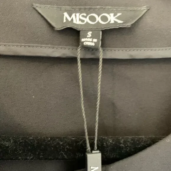 New $388 Misook Black Zipper blazer Jacket Small S - Picture 3 of 6